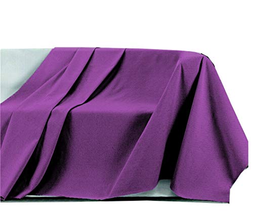 Copridivano Foulard EBETA - 180x300 Cm, Verde, In Tessuto Velour, Universale, Lavabile, Antipolvere